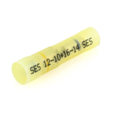100-Pack 10-12 To 14-16 Gauge Non-Insulated Step Down Butt Connectors - Hillsdale Wire Terminals, Made In USA