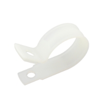 ACT AR-SAC-1250-9-C Heavy-Duty Self-Aligning Nylon Cable Clamp, 1 1/4" Diameter, #10 Stud Size, 1/2" Wide, White