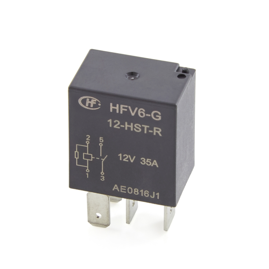 Hongfa HFV6-G/12-HST-R Micro ISO Relay, SPST, 12V, Resistor, 40A