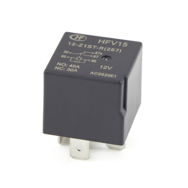 Hongfa HFV15/12-Z1ST-R257, Mini ISO Relay, 12VDC, 40A, SPDT with Resistor