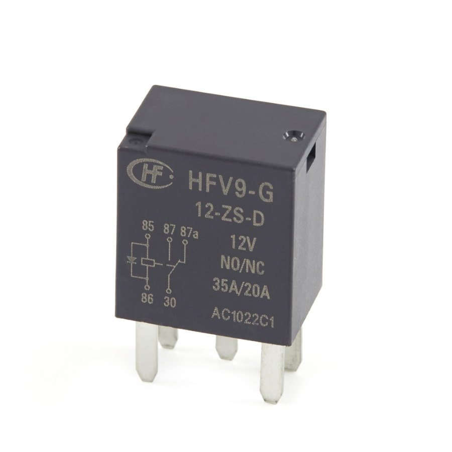 Hongfa HFV9-G/12-ZS-D257, 280 Micro Relay, 12VDC, 35A, SPDT with Diode