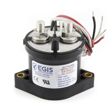 Egis Mobile Electric 7022B Hermetically Sealed Contactor, 250A, 12/24VDC with Auxiliary Contacts