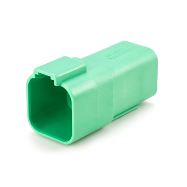 amphenol sine systems at04-6p-grn 6-way connector receptacle, green