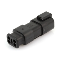 Amphenol Sine Systems AT04-4P-SR02BLK AT Connector Receptacle, Strain Relief with End Cap