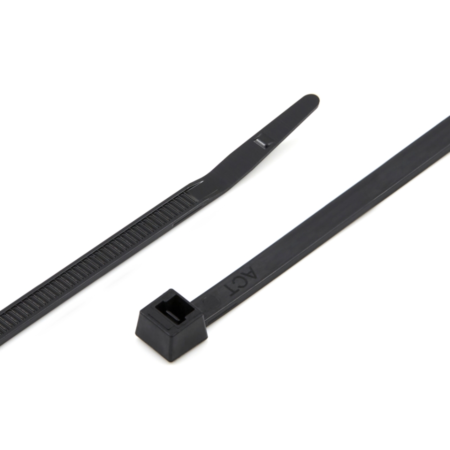 ACT AL-14-40-0-C Intermediate Cable Ties, 40 lb, 14 inch, UV Black, Bag of 100