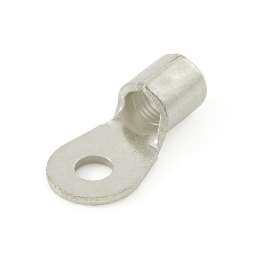 Ring Terminal, 4 Ga., 1/4" Stud Size, Non-Insulated