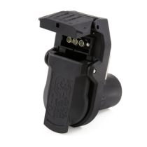 Erich Jaeger 101430 7+4P/12V Combo-Socket (SAE J1239, SAE J2863), Top Open