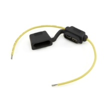 Eaton's Bussmann Series HHF, ATC In-line Fuse Holder, 4" Leads, 16 Ga. Yellow Wire Leads