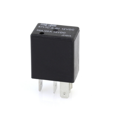 song chuan micro relay, 35a, 12v spdt with resistor, 871-1c-s-r1-12vdc