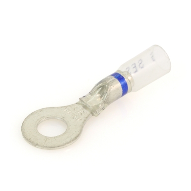 nspa os114-14 crystal clear ring terminal, 16-14ga., 1/4 inch stud