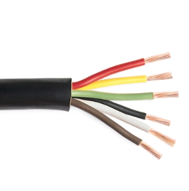 WTW16-6 Trailer Cable, Stranded Bare Copper, 16/6 Gauge/conductors
