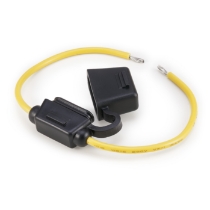 OptiFuse LPR-02B-16Y ATO/ATC In-Line Fuse Holder, 4" leads 16 Ga., Yellow UL1015 Wire, 30A