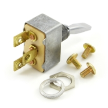Pollak 34-218 Heavy-Duty Toggle Switch, On-Off-On, SPDT, 50A, 3 #8 Screws