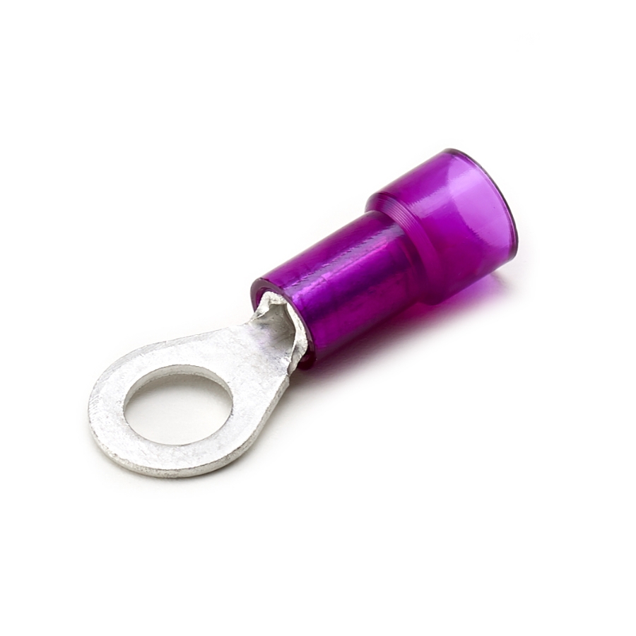 Ring Terminal, 2218 Ga., 10 Stud Size, Nylon Insulated Waytek