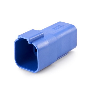 Amphenol Sine Systems AT04-6P-BLU 6-Way Connector Receptacle, DT04-6P Compatible, Blue