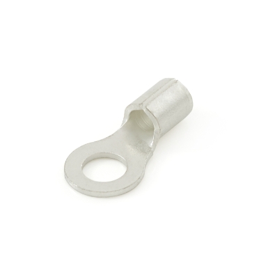 ring terminal, 8 ga., 1/4" stud size, uninsulated