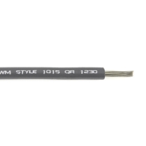 WRT22-8 Hook-Up Wire, Tinned Copper, UL 1015/1230/MTW/AWM, 22 Ga., Gray