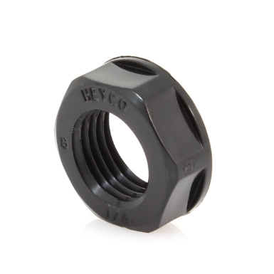 heyco m9142 locknut, 1/4 npt, black