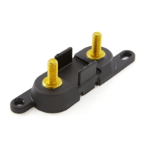 GEP Power Products MFH-M11-SB Mega Fuse Holder Base with Black Soft Cover, Metric Studs/Nuts, 32VDC, 300A  _side view 1