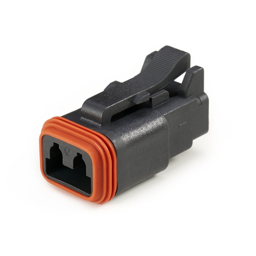 Amphenol Sine Systems AT06-2S-BLK 2-Way Connector Plug, DT06-2S-E004 Compatible, Black