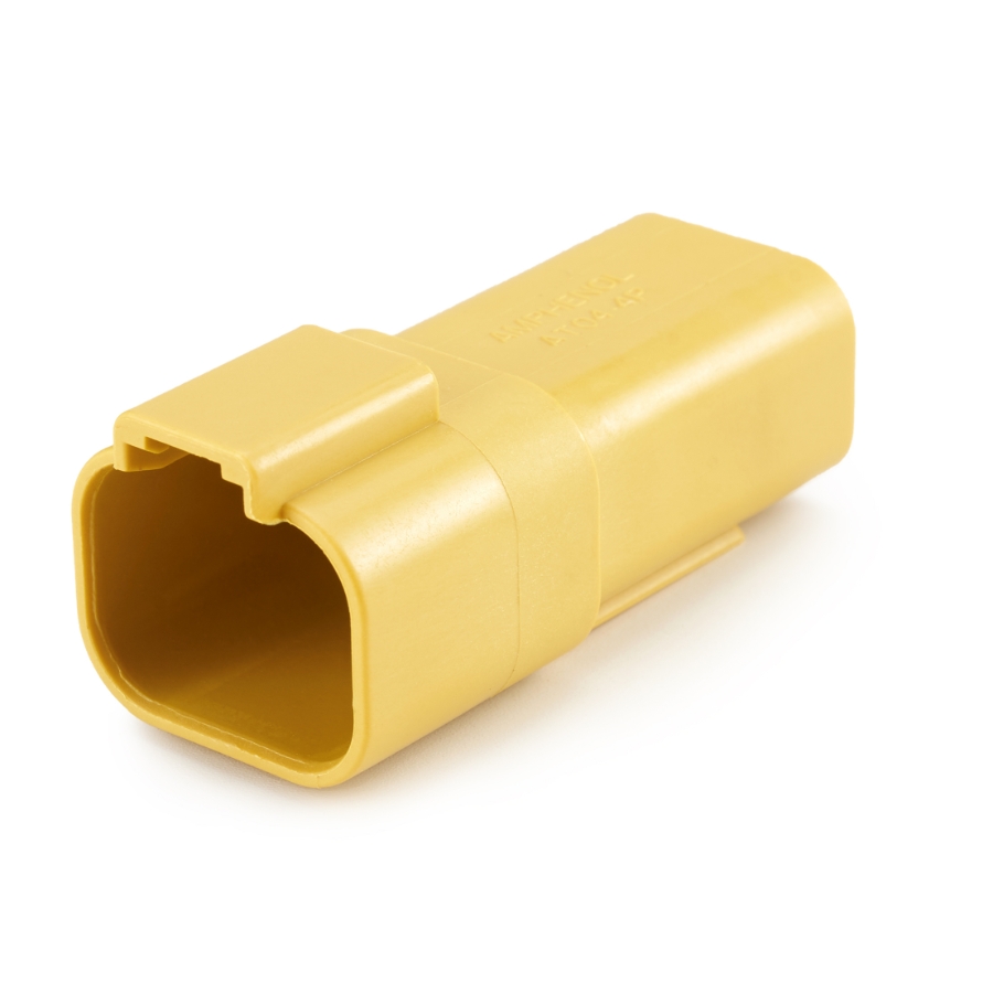 Amphenol Sine Systems AT04-4P-YLW 4-Way Connector Receptacle, DT04-4P Compatible, Yellow