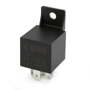 Egis Mobile Electric 901770 High Current Mini Relay w/ Plastic Bracket, 40A, 12VDC, Form C