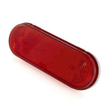 Grote 53962-3 Stop-Tail-Turn LED Light, 6.5" Oval, Series 60, Red