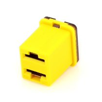 Littelfuse Low Profile Jcase Fuse, Cartridge Style, 60A, 58VDC, Yellow, 0895060.Z