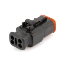 Amphenol Sine Systems AT06-4S-SR02BLK AT Connector Plug, Strain Relief with End Cap