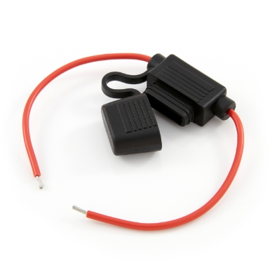 ato/atc in-line fuse holder 46229, 18 ga. tinned ul1015 red wire, 4" leads