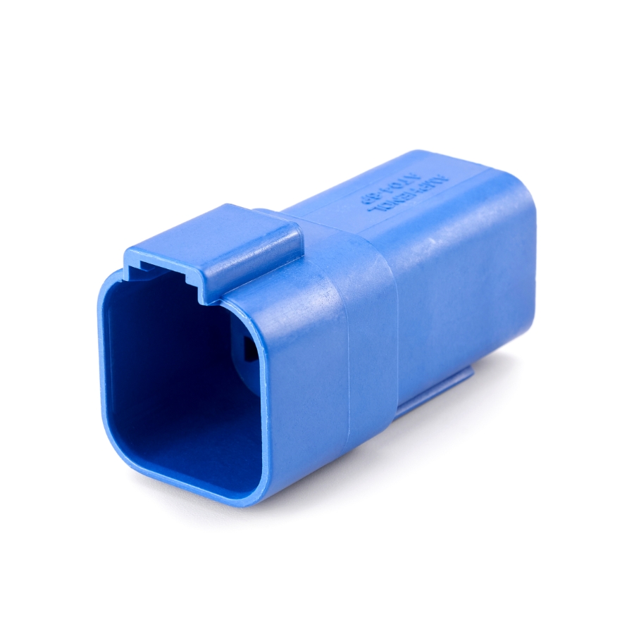 Amphenol Sine Systems AT04-6P-BLU 6-Way Connector Receptacle, Blue