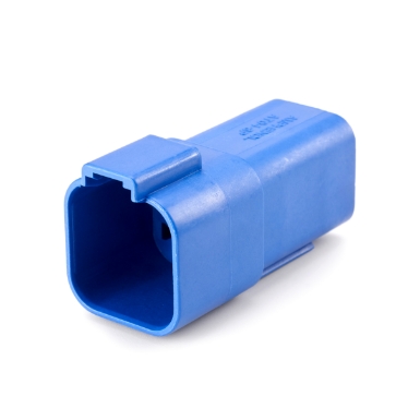 amphenol sine systems at04-6p-blu 6-way connector receptacle, blue
