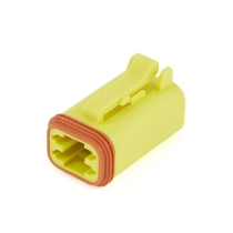 Amphenol Sine Systems AT06-4S-YEL 4-Way Connector Plug