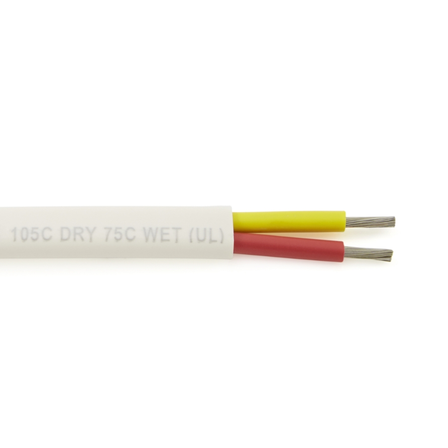 Multi-Conductor Marine Cable MCY8-2, 2 Conductor,8/2 Ga., White PVC Jacket