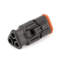 Amphenol Sine Systems AT06-3S-SR02BLK AT Connector Plug, Strain Relief with End Cap