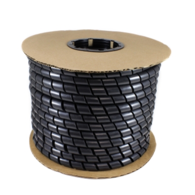 20031 Spiral Wrap Polyethylene Black Tubing, 1/2" OD, 100 FT
