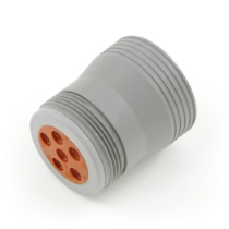 Amphenol Sine Systems AHD16-6-12S AHD 6-Pin Plug for Size 12 Contacts, Smooth Shell