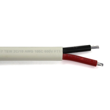 Multi-Conductor Marine Cable MCB10-2, 2 Conductor, 10/2 Ga., White PVC