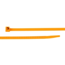 ACT AL-07-50-14-C Nylon Cable Tie, 7.56", 50 lbs, 100/Bag, Neon Orange