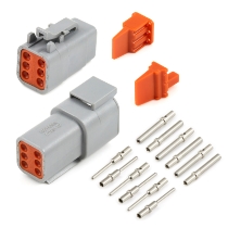 Amphenol Sine Systems ATM6PS-CKIT 6-Pin ATM Connector Kit, Rotated Image