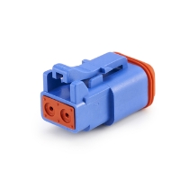 Amphenol Sine Systems AT06-2S-BLU 2-Way Connector Plug, DT06-2S Compatible, Blue