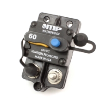 Mechanical Products 175-S1-060-2 Surface Mount Circuit Breaker, Push/Trip Reset, 1/4" Stud, 60A