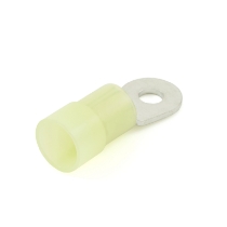 Ring Terminal, 4 Ga., 1/4 Stud Size, Nylon Insulated, Rotated View