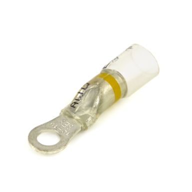 nspa os110-10 crystal clear heat shrink ring terminal, yellow