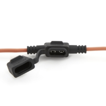 Littelfuse 0FHM0002ZXJ MINI® In-Line Fuse Holder, 4" leads, 12Ga. Orange GXL Wire
