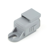 Amphenol Sine Systems ATM06-2S-CAP 2-Way Connector Plug, ATM Dust Cap, Gray, Rotated View