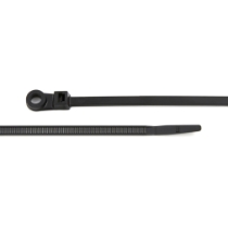 ACT AL-05-30-MH-0-C Standard Mounting Cable Tie, 6", Tensile Strength 30 lbs, Bag of 100, Black