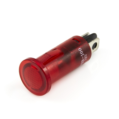 OptiFuse R9-100L-01-RED LED Snap-In Flush Panel Mount Indicator Light, 12VDC, Red