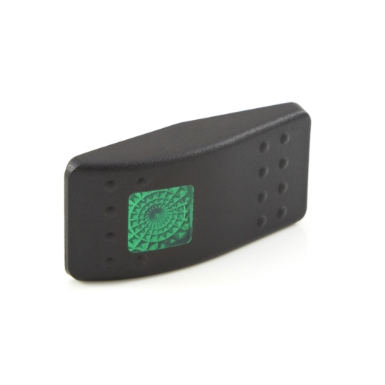 Carling Technologies VVAKC00-000 Contura II Switch Actuator, Plastic, Black with Green Lens