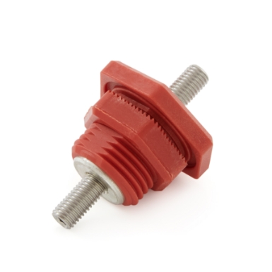 gep power products ptr-14d-10 pass thru 1/4"-28 with nylon locknut, red